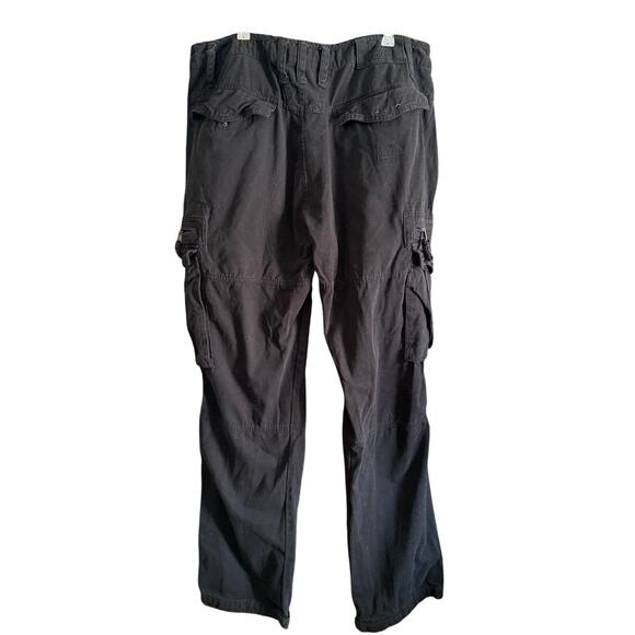 MARITHE + FRANCOIS GIRBAUD | 90s Vintage Black Cotton Cargo Pants | Size 38 - Picture 2 of 9